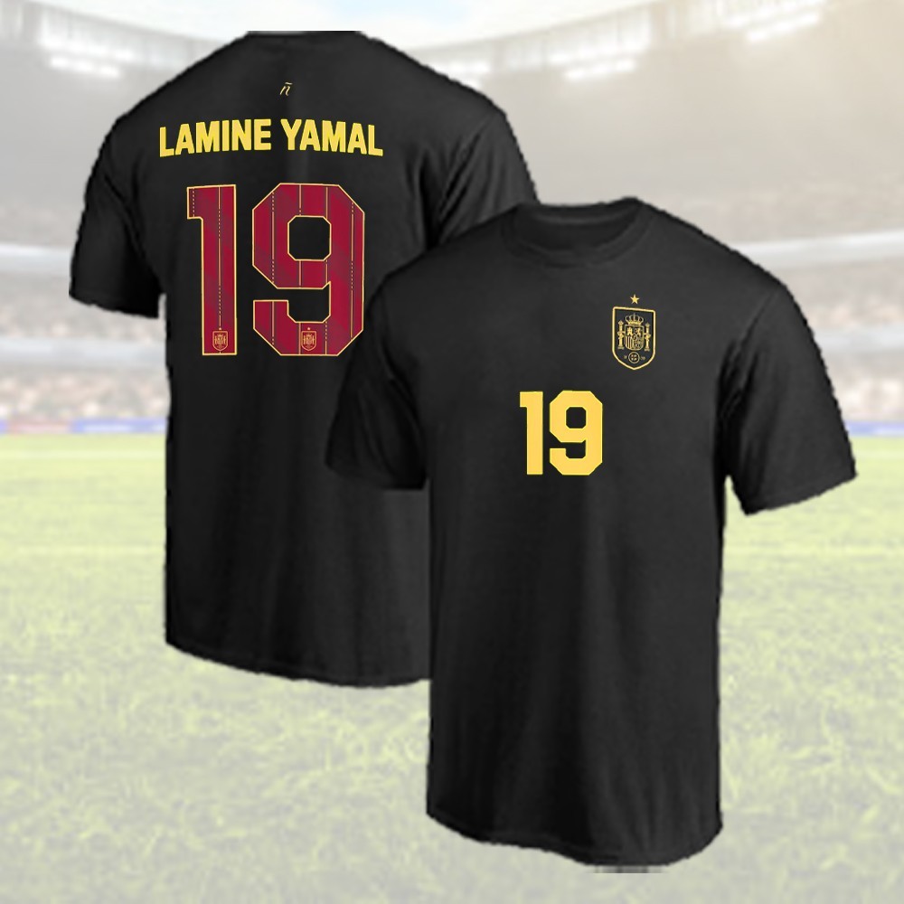 🔥FASTSHIP – Lamine Yamal #19 Spain National Team Name&Number Unisex Tee For Fan