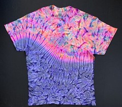 *New* 2XL – Sm Handmade Tie Dye, Cruncht Crinkle Nerds Grape Berry, Crew & V