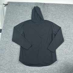 BYLT Shirt Mens 2XL Black Drop-Cut Hooded Long Sleeve Tee Tagless Lightweight