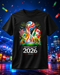 Fifa World Cup 2026 T-Shirt Soccer Graphic Tee USA Football Fan, Fifa World Cup
