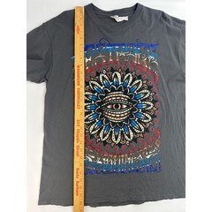 Gildan All Seeing Eye Graphic Print T-Shirt Men’s Large Gray Cotton Casual