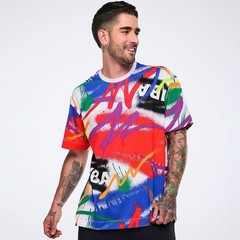 Zumba Pride Oversized Crew Neck Tee – White/Black (men’s sizing) ~ XS S M L XL