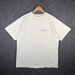 Vintage Mossimo Shirt Mens Medium White 90s Stussy Sun Abstract Art Skate Surf