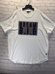 Sean John men’s short-sleeved white graphic t-shirt with sequins, Luxe Life, 3XL