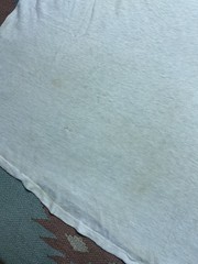 Vintage 1940s 50s blank white t shirt soft cotton distressed boxy large