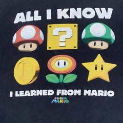 Vintage Super Mario Shirt Mens Large Black Short Sleeve Nintendo 00s Delta Tag