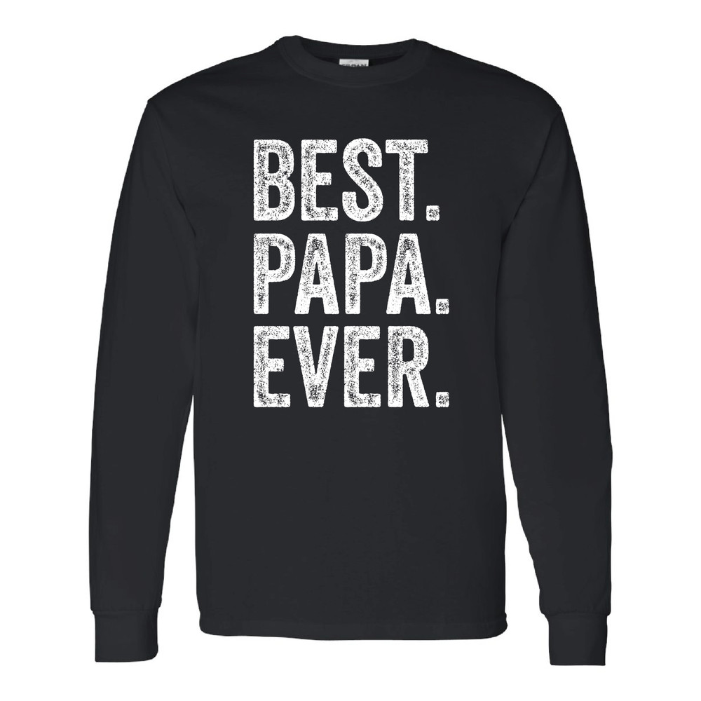Best Papa Ever Shirt Father’s Day Gift Gildan G5400 Long Sleeve Tee