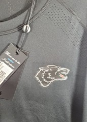 Greyson Men’s Black Wolf Falcon Long Sleeve Performance Tee – Black – Large