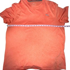 Puma Run Favorite Heather Crew Neck Short Sleeve Athletic TShirt Mens Orange XXL