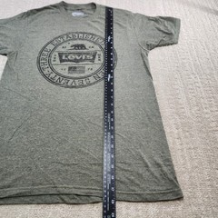 Levis Shirt Men Medium Stretch Military Green California Republic