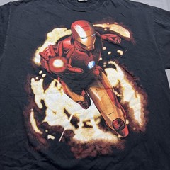 Marvel Shirt Mens 2XL Black Iron Man Graphic Tee Mad Engine Superhero Comics