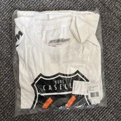 FMF Kurt Caselli Dirt Bike Moto White T-Shirt Large Badge 66 Limited Edition Ktm