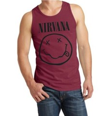Nirvana Smile Rock Band Black Tank Top Men’s Sizes