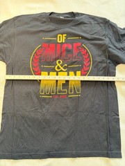 Of Mice & Men T Shirt Mens XL Black Red Yellow Est 2009 Metalcore Band Tee NWOT