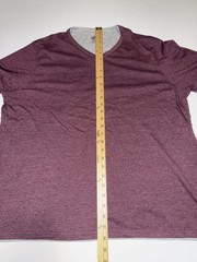 Lee Men’s V-Neck Heather Maroon T-Shirt XXL