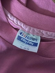 Vintage 1990s Fairbanks Symphony Orchestra Bear Pink Hanes Single Stitch Tee XL