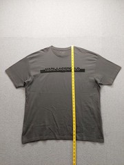 Karl Lagerfeld Men Shirt XXL Gray Crew Neck Short Sleeve Flat Front Outdoor Tee