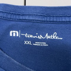 Travis Mathew Tee Mens 2XL XXL Blue California Design Palm Graphic T-Shirt