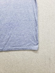 Sonoma Men Shirt M Blue White Striped Short Sleeve Crew Neck Flat Front Pullover