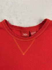 Vtg 90s Y2K Mossimo skate Red Raglan Long Sleeve Shirt Men’s Size Large