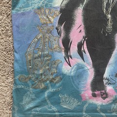 Rare Vtg 2008 Christian Audigier Blue Heavenly Foil Shirt XL City of Angels