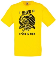 Fishing Retirement Plan Humour Novelty T Shirt Various Colours And Sizes