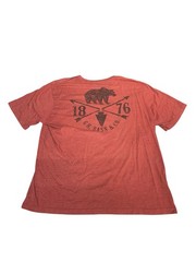G.H. Bass & Co. Men’s Large Red Heather Short Sleeve Graphic T-Shirt