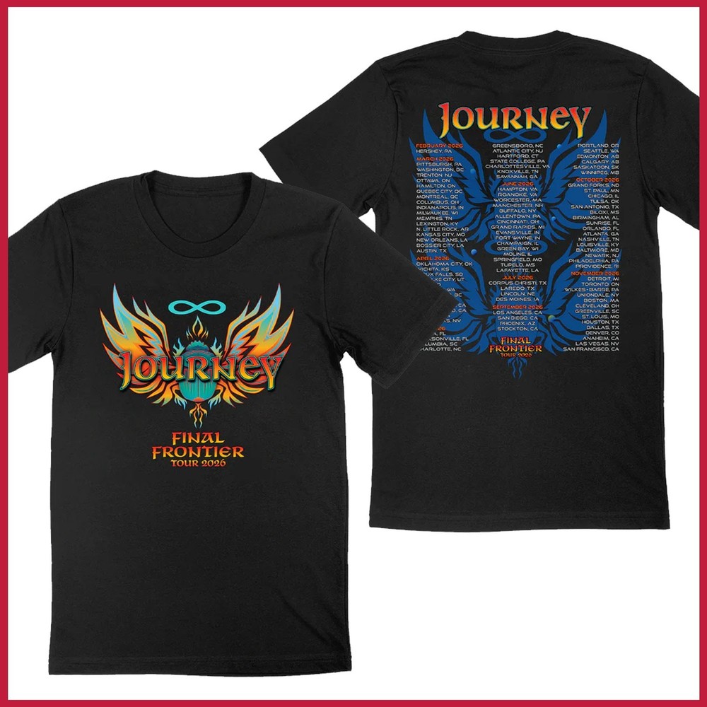 HOT SALE – Journey Final Frontier Tour 2026 Merch T-Shirt Remake Gildan for fans