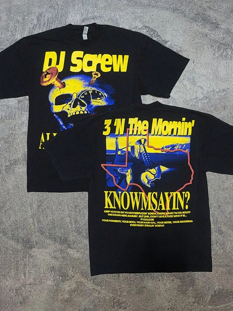 DJ Screw Commemorative T-Shirt 2 sided Classic style tee NH27923
