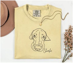 Custom Pet Portrait Comfort Tee Personalized Dog Cat Photo Shirt