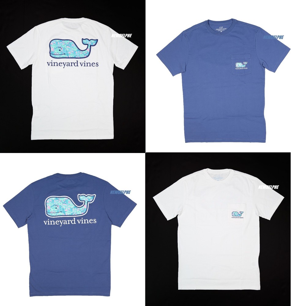 NWT Vineyard Vines Men’s Short Sleeve Pocket Crew Tee “TURTLES & STARFISH WHALE”