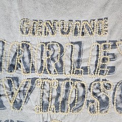 Harley Davidson Mens Sleeveless T-Shirt Large Brown Embroidery Wide Strap #1817