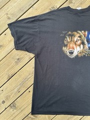 Vintage Y2K Wolf Eagle Biker T Shirt American Legends Motorcycle 2XL