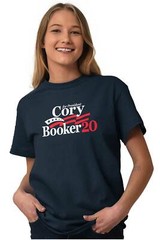 President Cory Booker 2020 Election Campaign Adult Short Sleeve Crewneck Tee