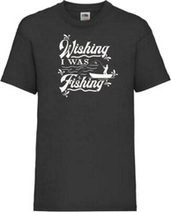 Fishing Wishing I Was Fishing Humour Novelty T Shirt Various Colours And Sizes