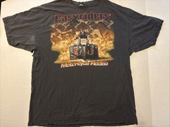 Vintage Easyriders Graphic Tee Mens 2XL Biker Shirt 2003 Rodeo Horses See Pics