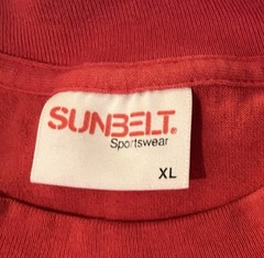 Vintge Sunbelt Sportswear T Shirt XL Mens red Long Sleeve Single Stitch 90s USA