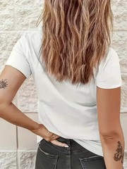 Fashion O-Neck Sweet Graphic Tops Cute 90s Clothing Sunday Morning Printed