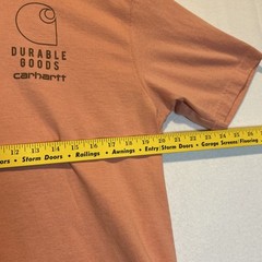 Carhartt Durable Goods Tshirt Short Sleeve Mens Medium Loose Fit Peach
