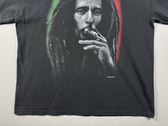 Vintage Y2K 2005 Bob Marley Smoking Tee Delta Tag Sz L Black T Shirt Music Zion