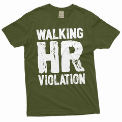 Employee funny T-shirt corporate party humorous walking HR violation T-shirt