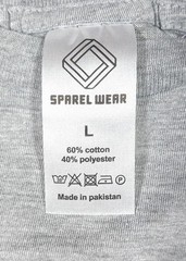 SPAREL WEAR Men or Women’s Large Grey USA Flag Graphic Print T-Shirt