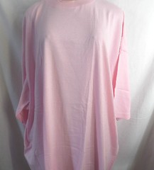 PINK EXTRA LONG T-SHIRT SHORT SLEEVE 33″ UNISEX SLEEP SHIRT NIGHTGOWN 5X 6X