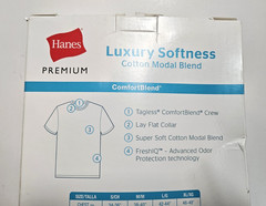 Hanes 4 Tagless T-shirts sz M premium Luxury Softness Lay Flat Collar Fresh IQ
