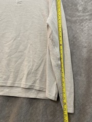 Lucky Brand Shirt Mens 2XL Beige Long Sleeve Henley Tagless Cotton Blend Casual