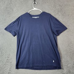 Polo Ralph Lauren Shirt Mens XL Navy Blue Classic Fit Pony Logo Crewneck Cotton