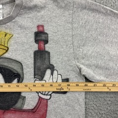 Vintage Marvin The Martian Shirt Mens Small 90s Gray Nike Looney Tunes Cartoon