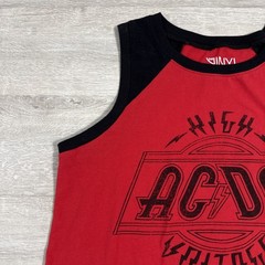 AC/DC Shirt High Voltage Tank Top Adult Red Black Sleeveless Size 1