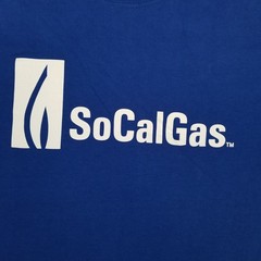 SoCalGas Logo #TeamSoCalGas Graphic T-Shirt Men’s Blue Medium Classic Casual
