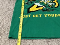 T Shirt – XS -Retro Label Green Just Get Yours 23 Money Bag 24 Cash Trendy
